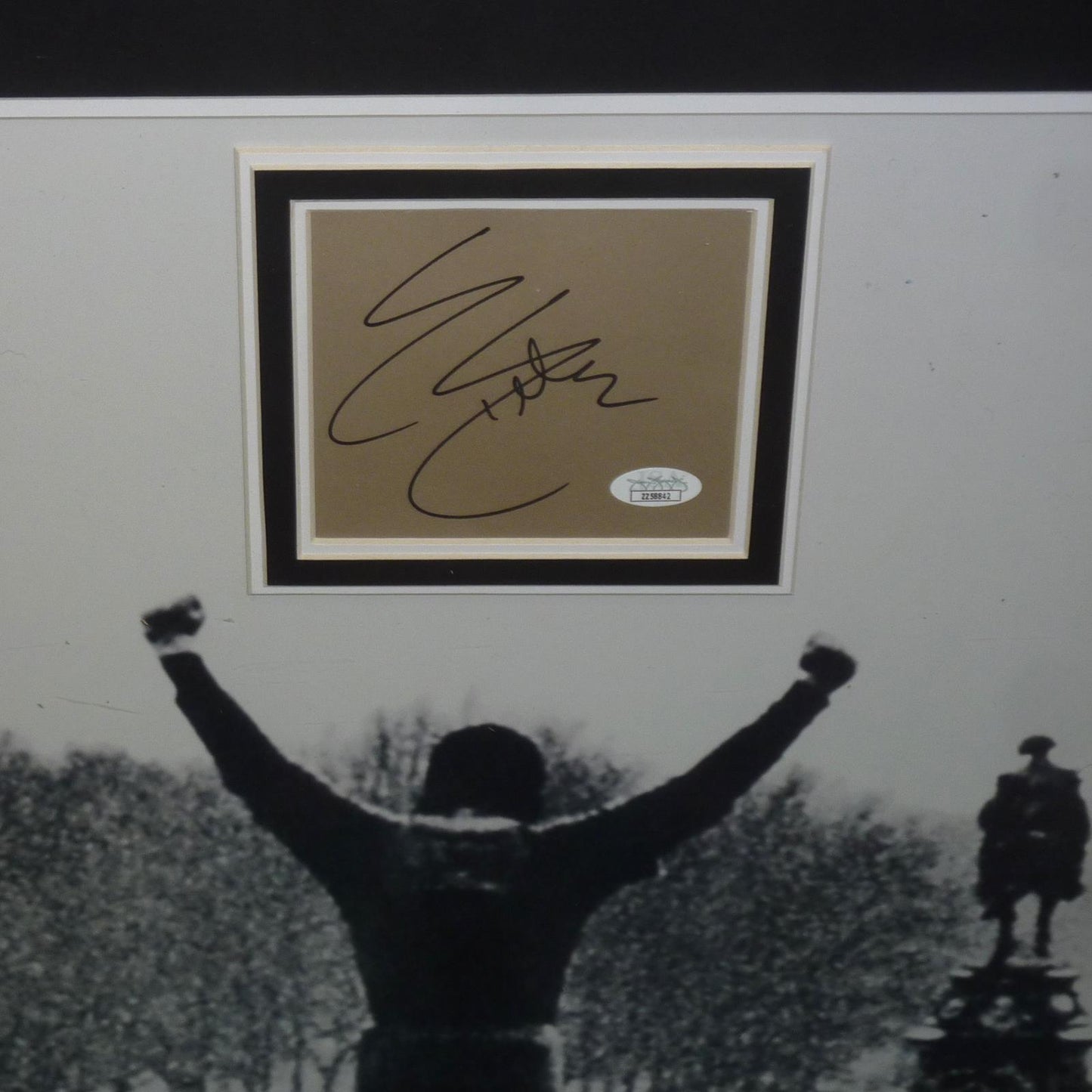 Rocky Full-Size Movie Poster Deluxe Framed with Sylvester Stallone Autograph - JSA Letter