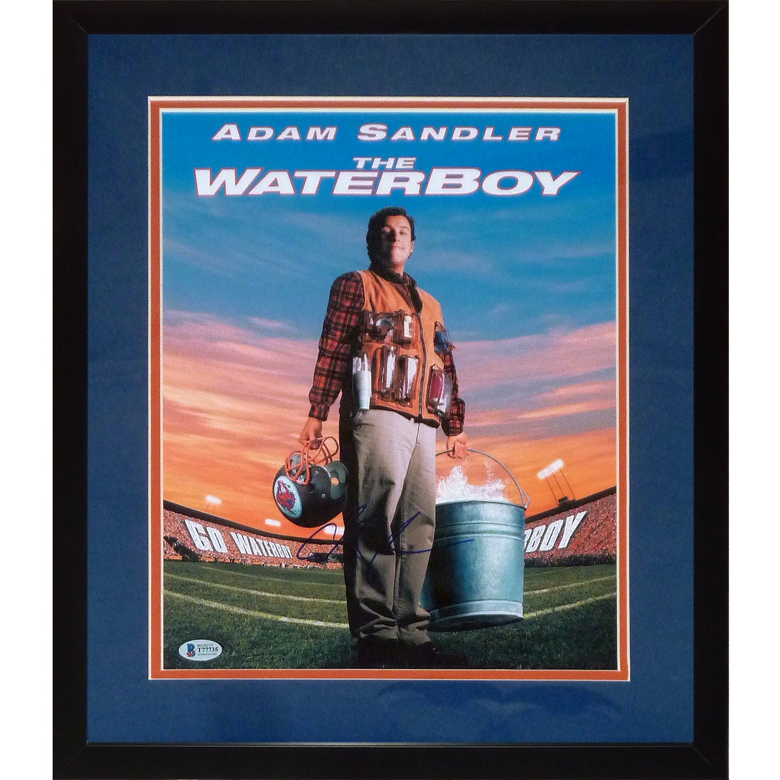 Adam Sandler Autographed The Waterboy 11x14 Deluxe Framed Movie Poster - JSA