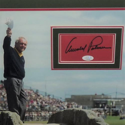 Arnold Palmer Autographed 1995 British Open At St Andrews Deluxe Framed 16x20 Photo with Matted Signature - JSA