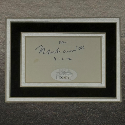 Muhammad Ali Full-Size Boxing Poster (over Liston) Deluxe Framed with Autograph - JSA
