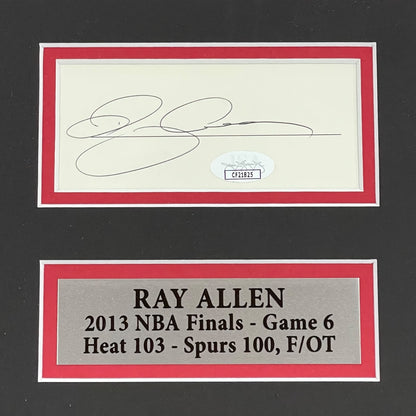 Ray Allen Autographed Miami Heat (Game-Tying Shot) Deluxe Framed 11x14 Piece - JSA