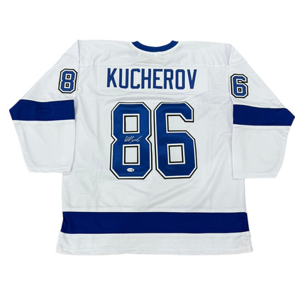 Nikita Kucherov Autographed Tampa Bay (White #86) Custom Jersey - JSA