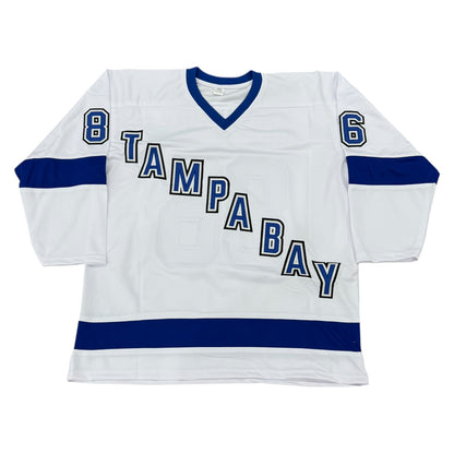 Nikita Kucherov Autographed Tampa Bay (White #86) Custom Jersey - JSA
