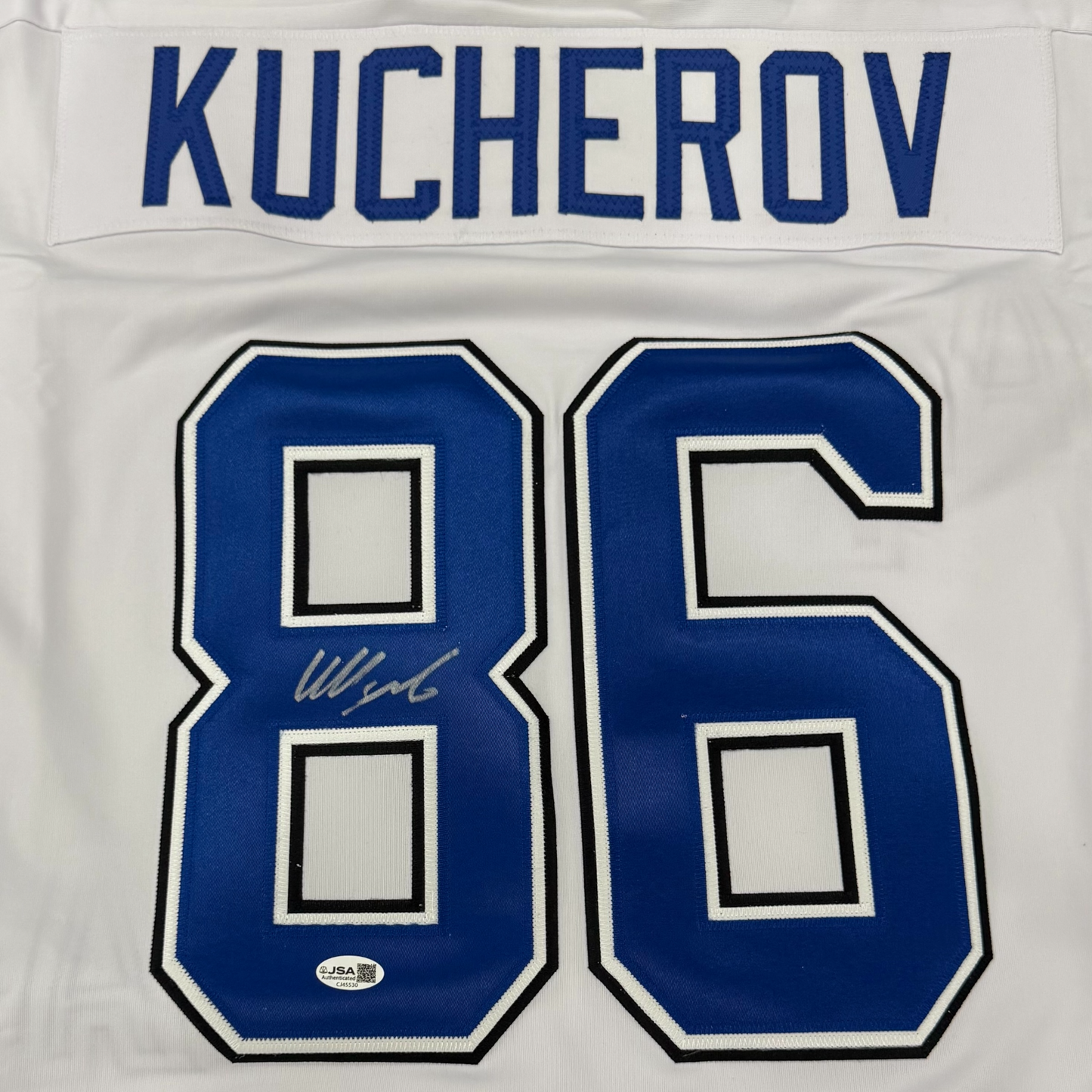 Nikita Kucherov Autographed Tampa Bay (White #86) Custom Jersey - JSA