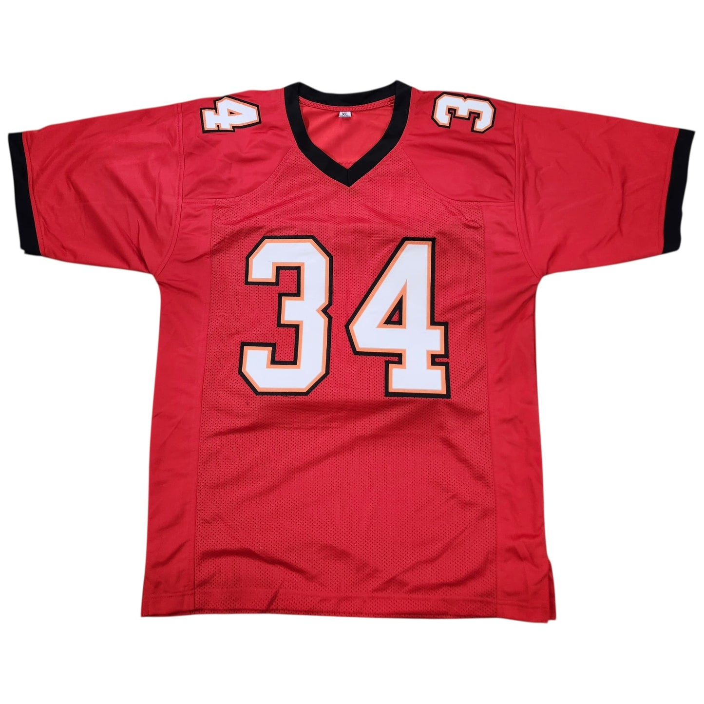 Dexter Jackson Autographed Tampa Bay (Red #34) Custom Jersey w/ SB XXXVII MVP - JSA