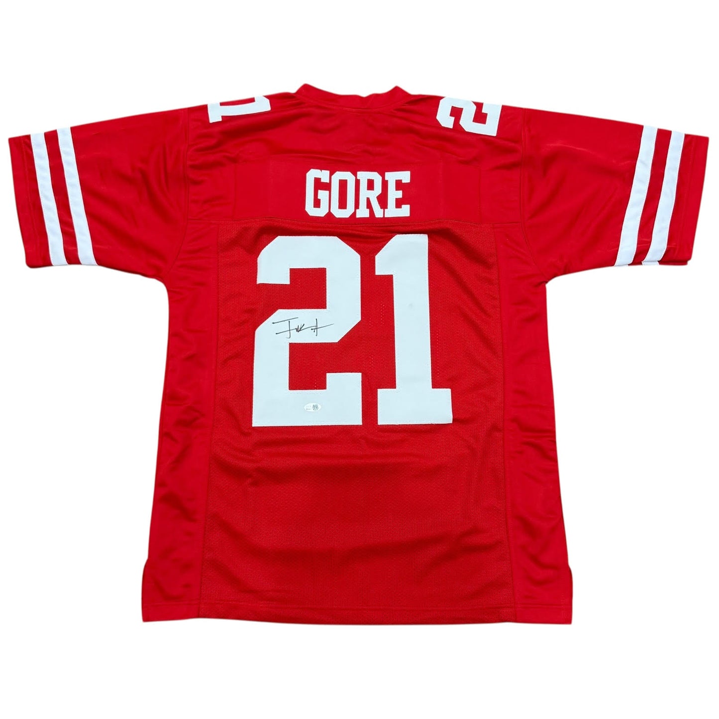Frank Gore Autographed San Francisco (Red #21) Custom Jersey - JSA