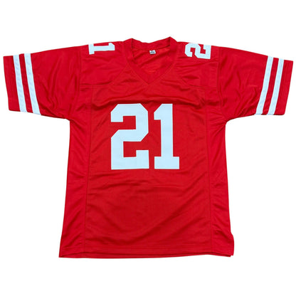 Frank Gore Autographed San Francisco (Red #21) Custom Jersey - JSA