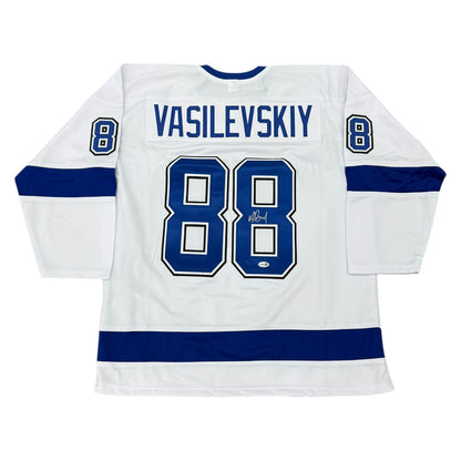 Andrei Vasilevskiy Autographed Tampa Bay Vasi (White #88) Custom Hockey Jersey - JSA Witness