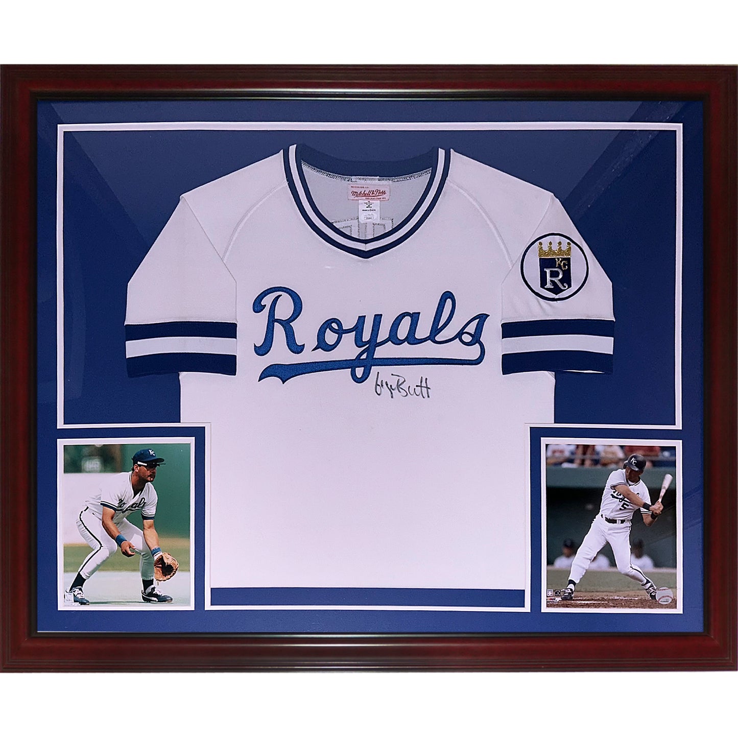 George Brett Autographed Kansas City Royals (White Front) Deluxe Framed Jersey - JSA