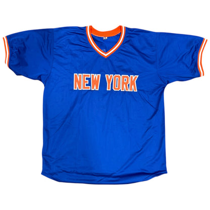 Dwight Gooden Autographed New York (Blue #16) Custom Baseball Jersey - JSA