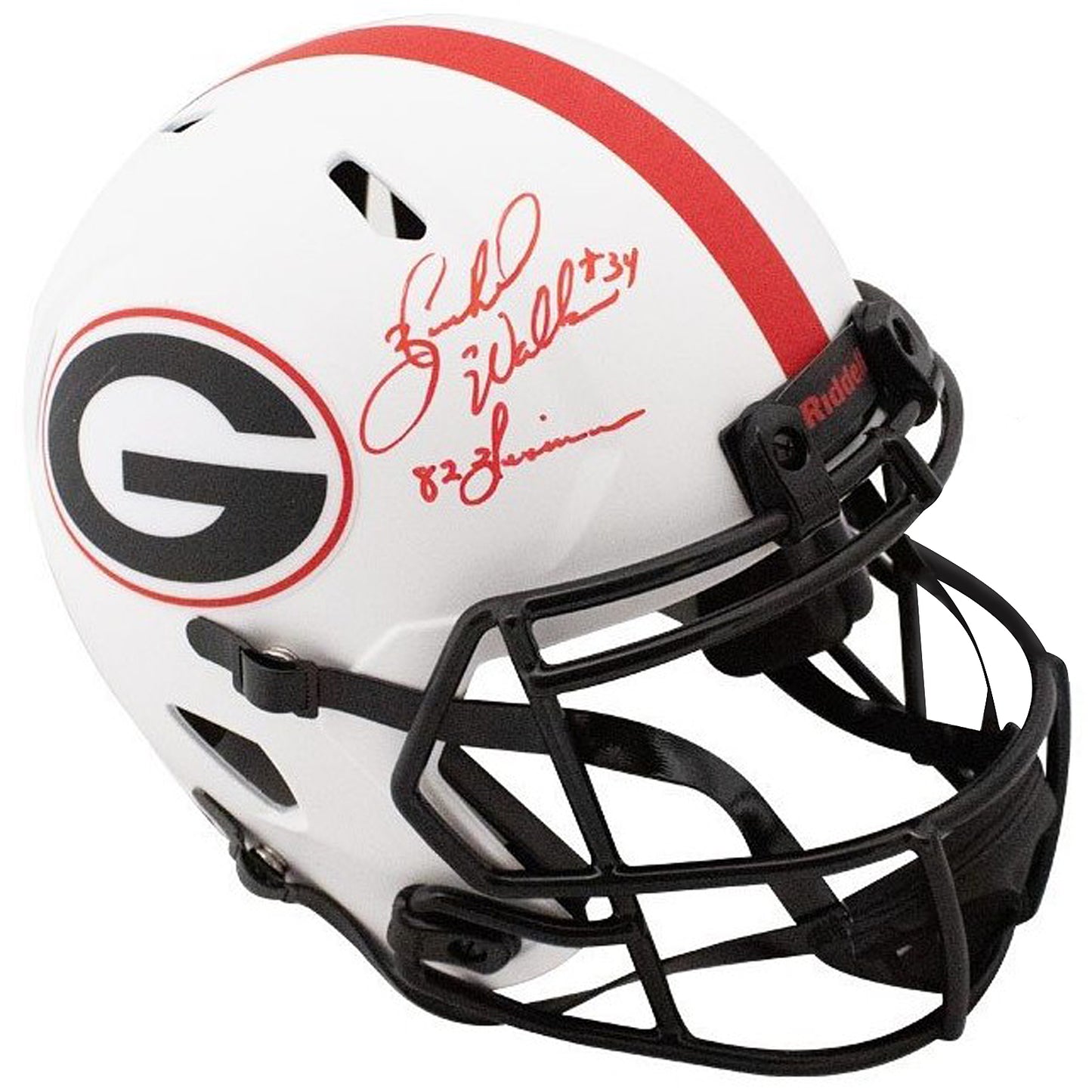 Herschel Walker Autographed Georgia Bulldogs (LUNAR Alternate) Deluxe Full-Size Replica Helmet w/ 82 Heisman - Beckett