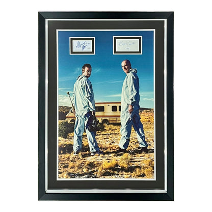 Breaking Bad Full-Size TV Poster Deluxe Framed with Bryan Cranston and Aaron Paul Autographs - JSA
