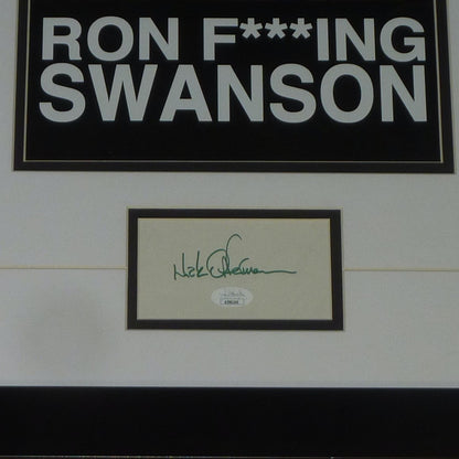 Nick Offerman Autographed Parks and Recreation Ron Swanson Deluxe Framed Piece - JSA