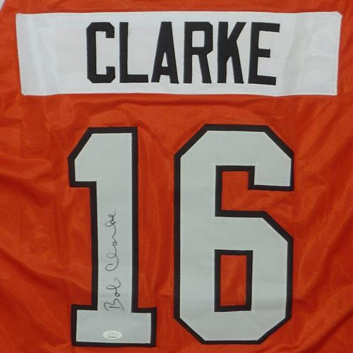 Bobby Clarke Autographed Philadelphia (Orange #16) Custom Hockey Jersey - JSA