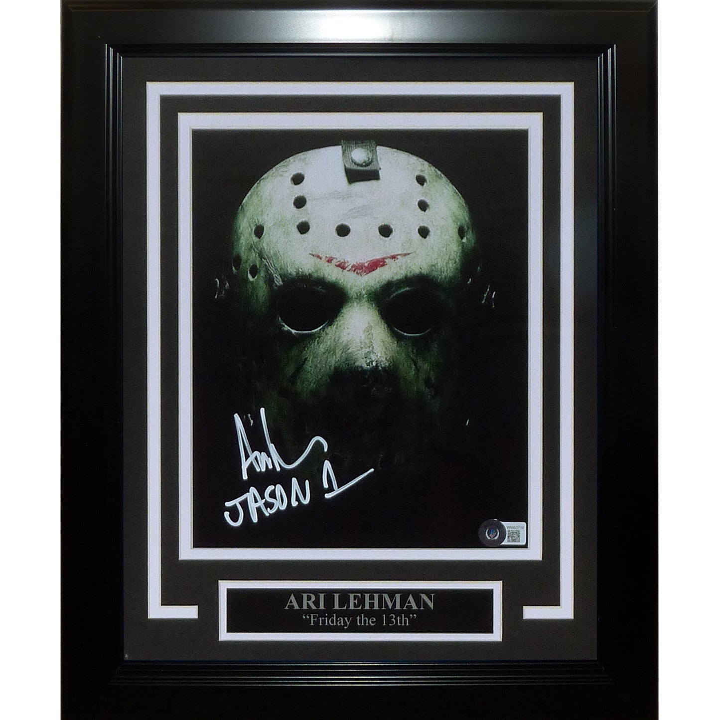 Ari Lehman Autographed Friday the 13th Deluxe Framed 8x10 Photo Palm