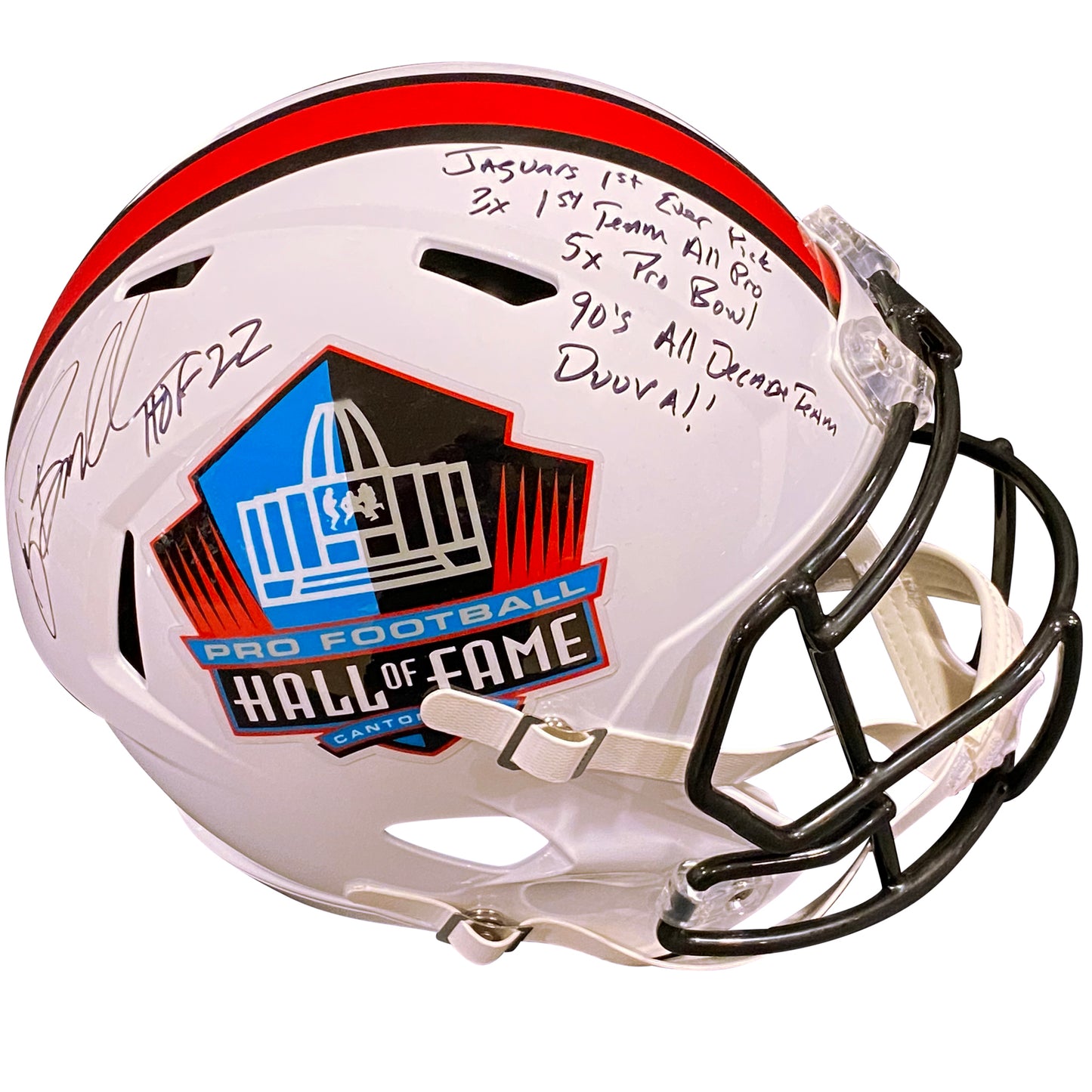 Tony Boselli Autographed Hall of Fame Shield Deluxe Full-Size Replica Helmet w/ Stat Inscriptions - Limited Edition