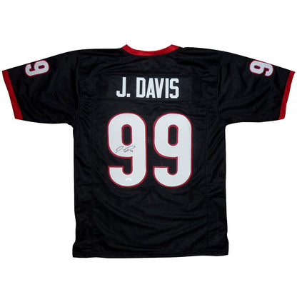 Jordan Davis Autographed Georgia Bulldogs (Black #99) Custom Jersey - Beckett