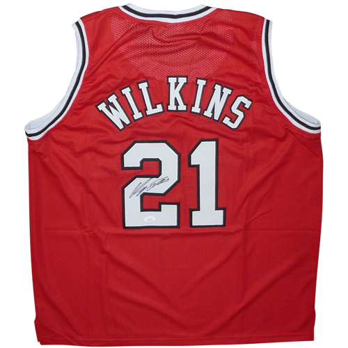 Dominique Wilkins Signed Georgia Bulldogs College (Red #21) Basketball Jersey - JSA