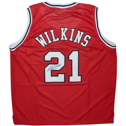 Dominique Wilkins Signed Georgia Bulldogs (Red #21) Custom Jersey - JSA