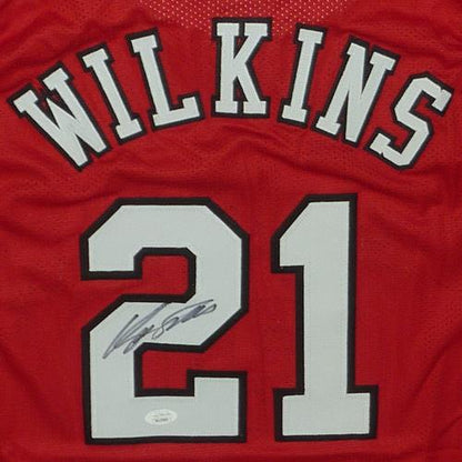 Dominique Wilkins Signed Georgia Bulldogs College (Red #21) Basketball Jersey - JSA