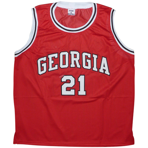 Dominique Wilkins Signed Georgia Bulldogs College (Red #21) Basketball Jersey - JSA