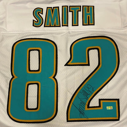 Jimmy Smith Autographed Jacksonville (White #82) Custom Jersey
