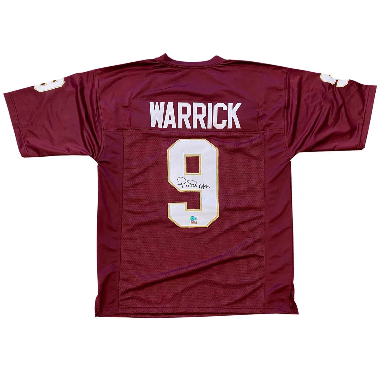 Peter Warrick Autographed Florida State FSU Seminoles (Garnet #9) Custom Jersey - JSA