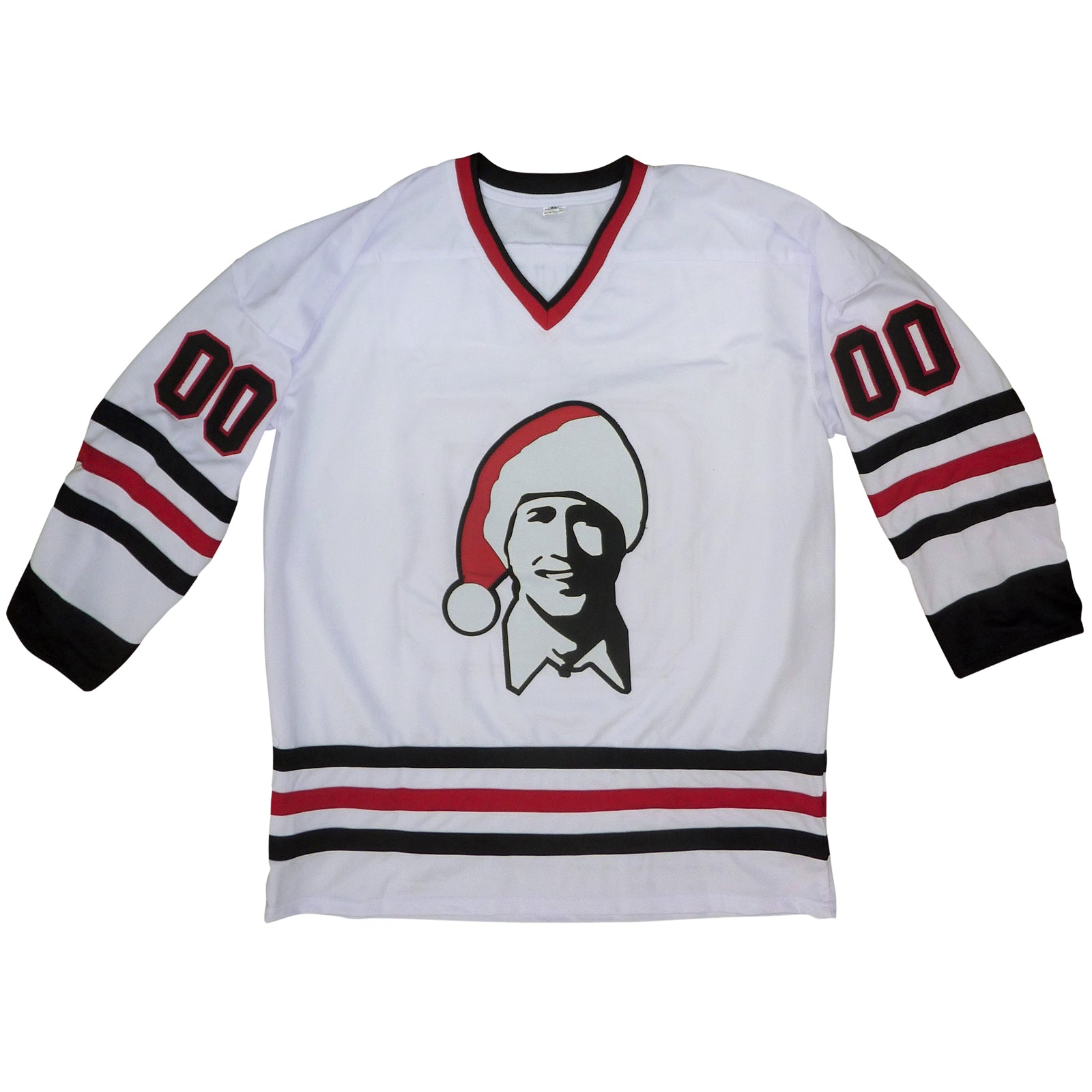 Chevy Chase Signed Clark Griswold Blackhawks Christmas Vacation Jersey Psa  Med