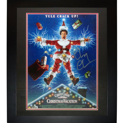 Chevy Chase Autographed National Lampoons Christmas Vacation Deluxe Framed 12”x18” Movie Poster – Beckett Witness