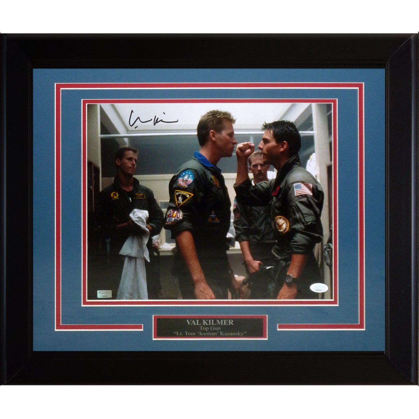 Val Kilmer Autographed TOP GUN (with Tom Cruise) Deluxe Framed 11x14 Photo - JSA