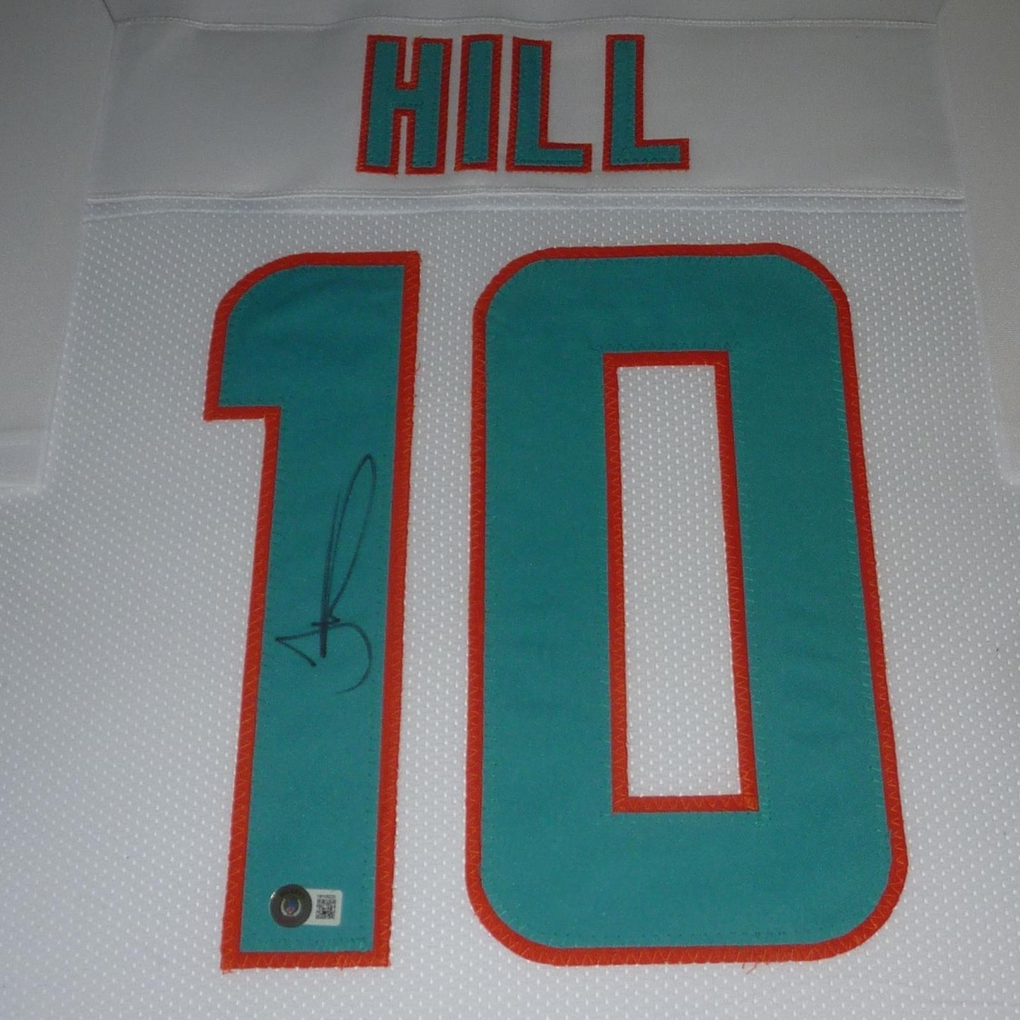 Tyreek Hill Autographed Miami Dolphins (White #10) Framed Jersey - Beckett