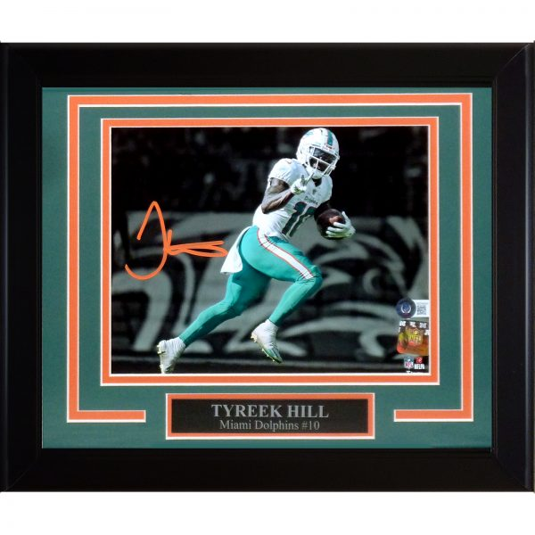 Tyreek Hill Autographed Miami Dolphins (Spotlight) Deluxe Framed 8x10 Photo - Beckett