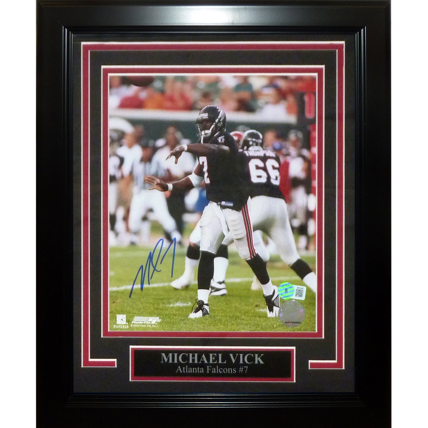 Michael Vick Autographed Atlanta Falcons Deluxe Framed 8x10 Photo - Beckett