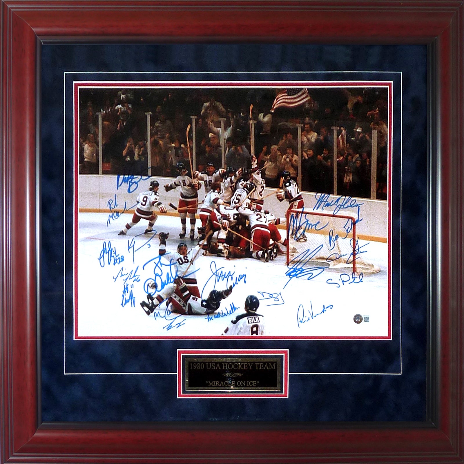 1980 U.S. Olympic Hockey Team Autographed (Miracle On Ice) Deluxe Fram ...