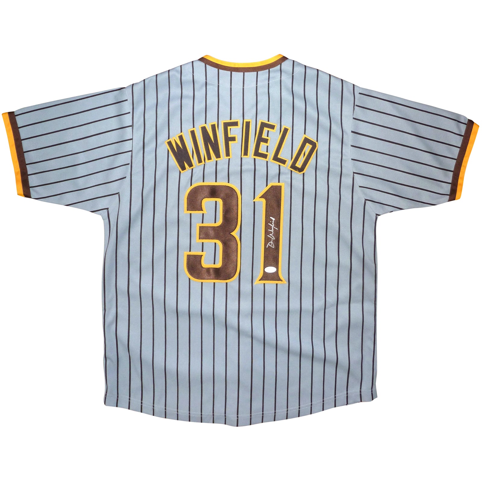 Dave Winfield Autographed San Diego (Pinstripe #31) Custom Baseball Jersey - JSA