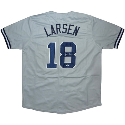 Don Larsen Autographed New York (Grey #18) Custom Baseball Jersey - JSA