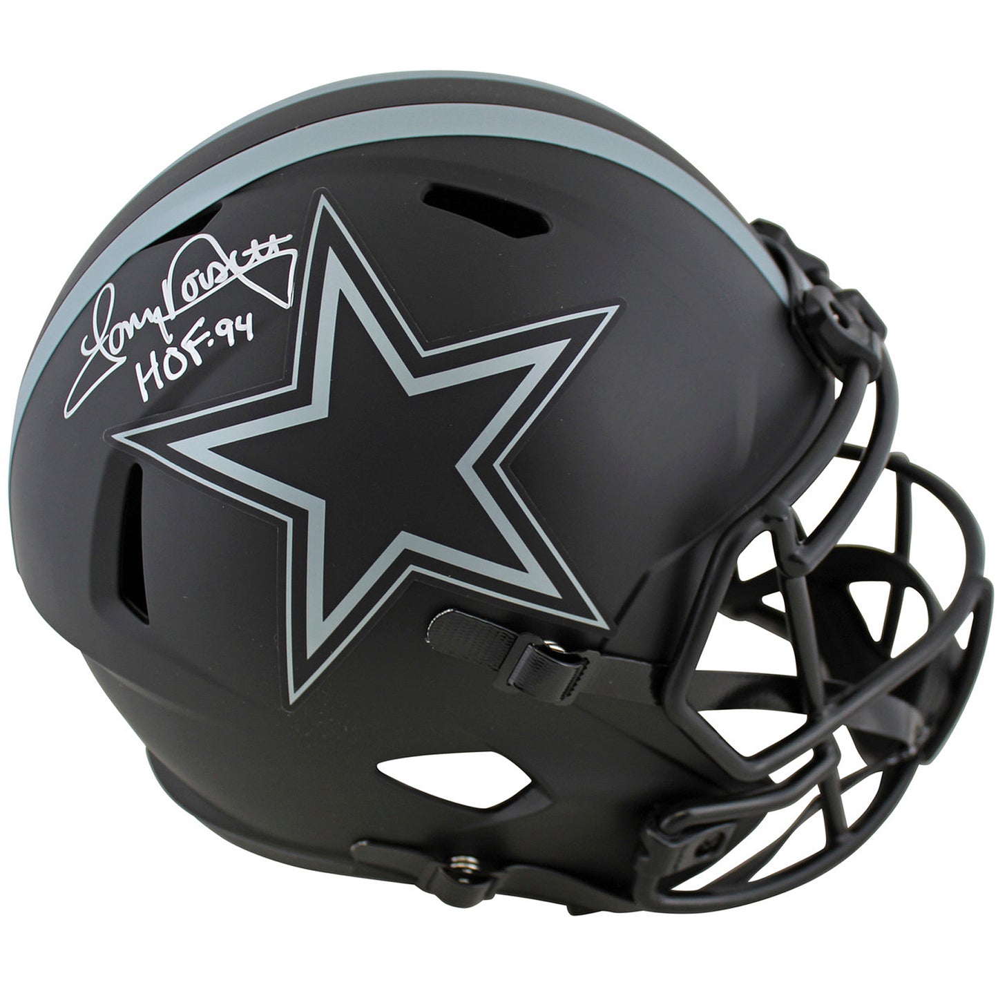 Tony Dorsett Autographed Dallas Cowboys (ECLIPSE Alternate) Deluxe Full-Size Replica Helmet w/ HOF 94 - Beckett Witness