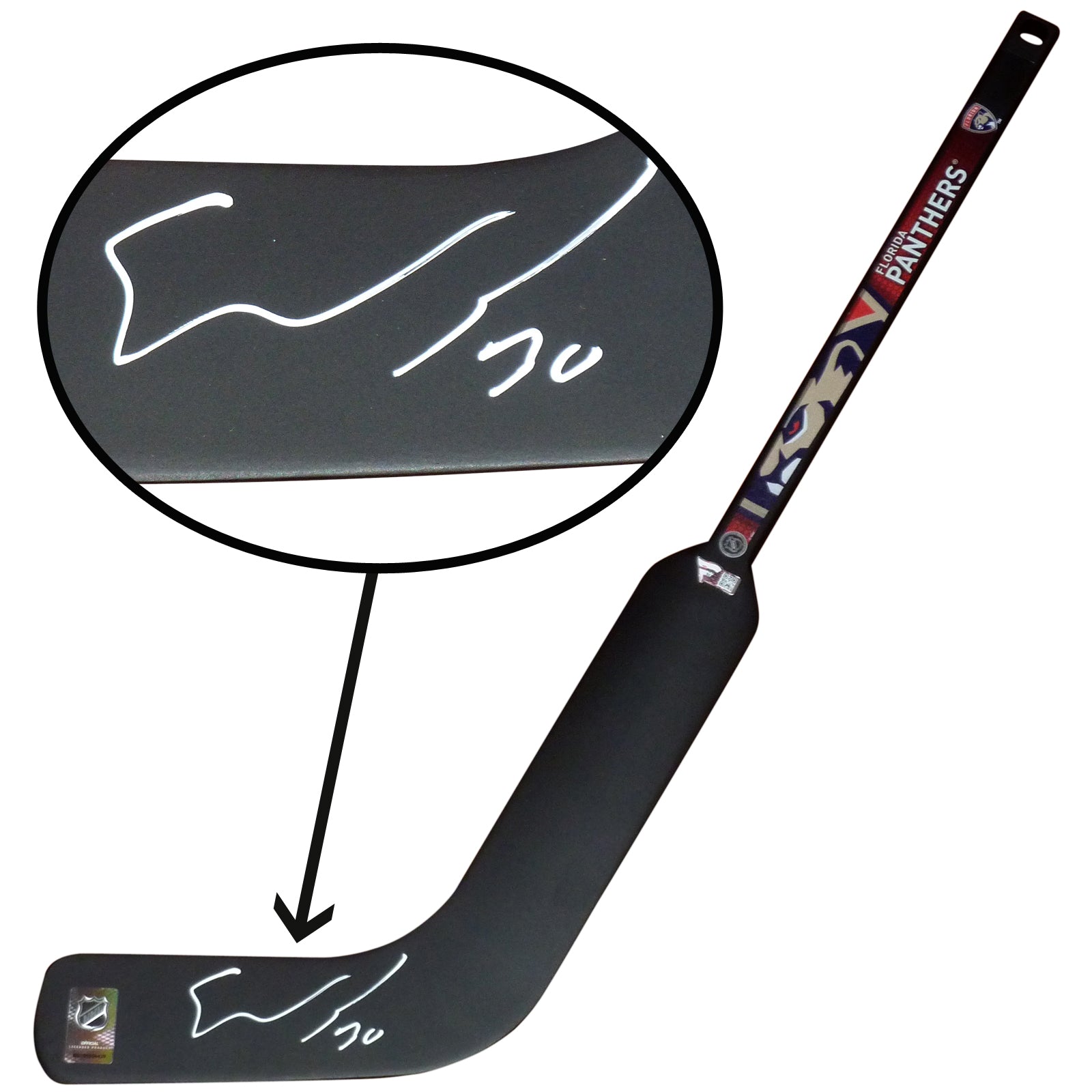 Spencer Knight Autographed Florida Panthers Mini Goalie Hockey Stick - Fanatics