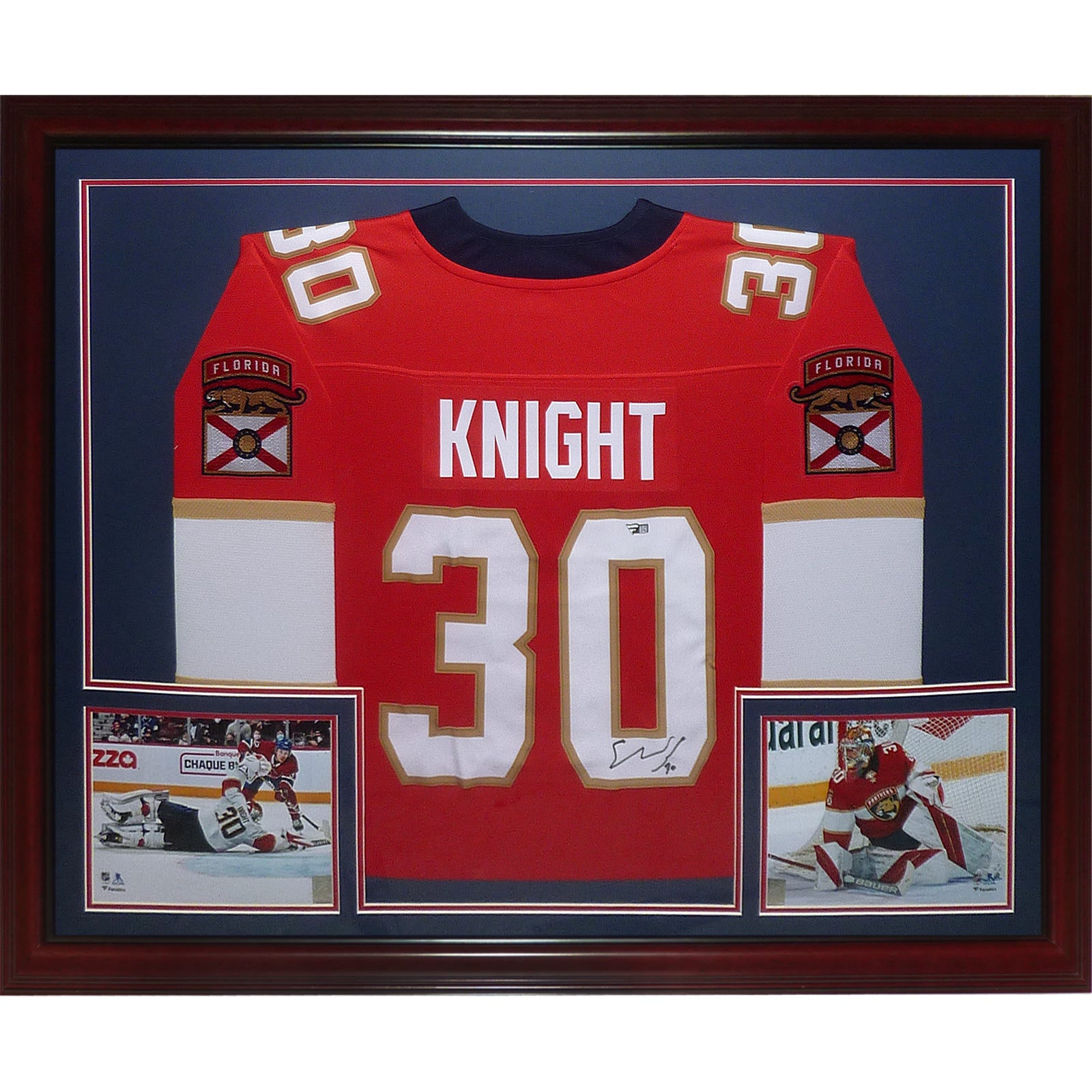 Spencer Knight Autographed Florida Panthers (Red #30) Deluxe Framed Jersey – Fanatics
