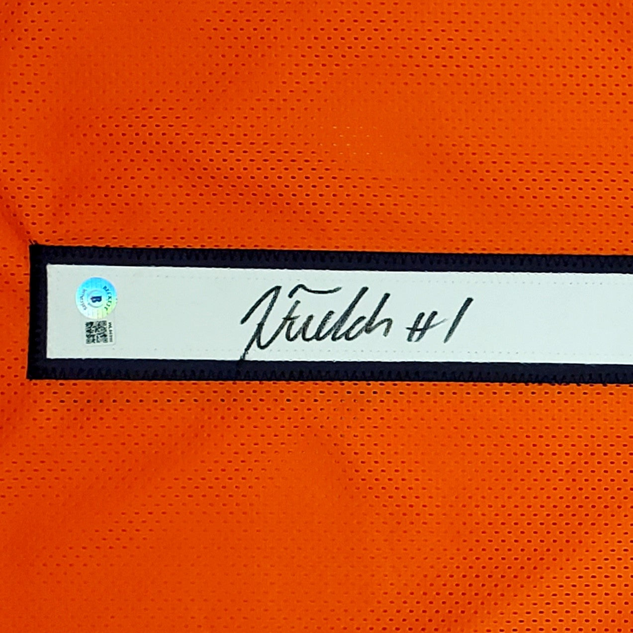 Justin Fields Autographed Chicago (Orange #1) Custom Jersey – Beckett