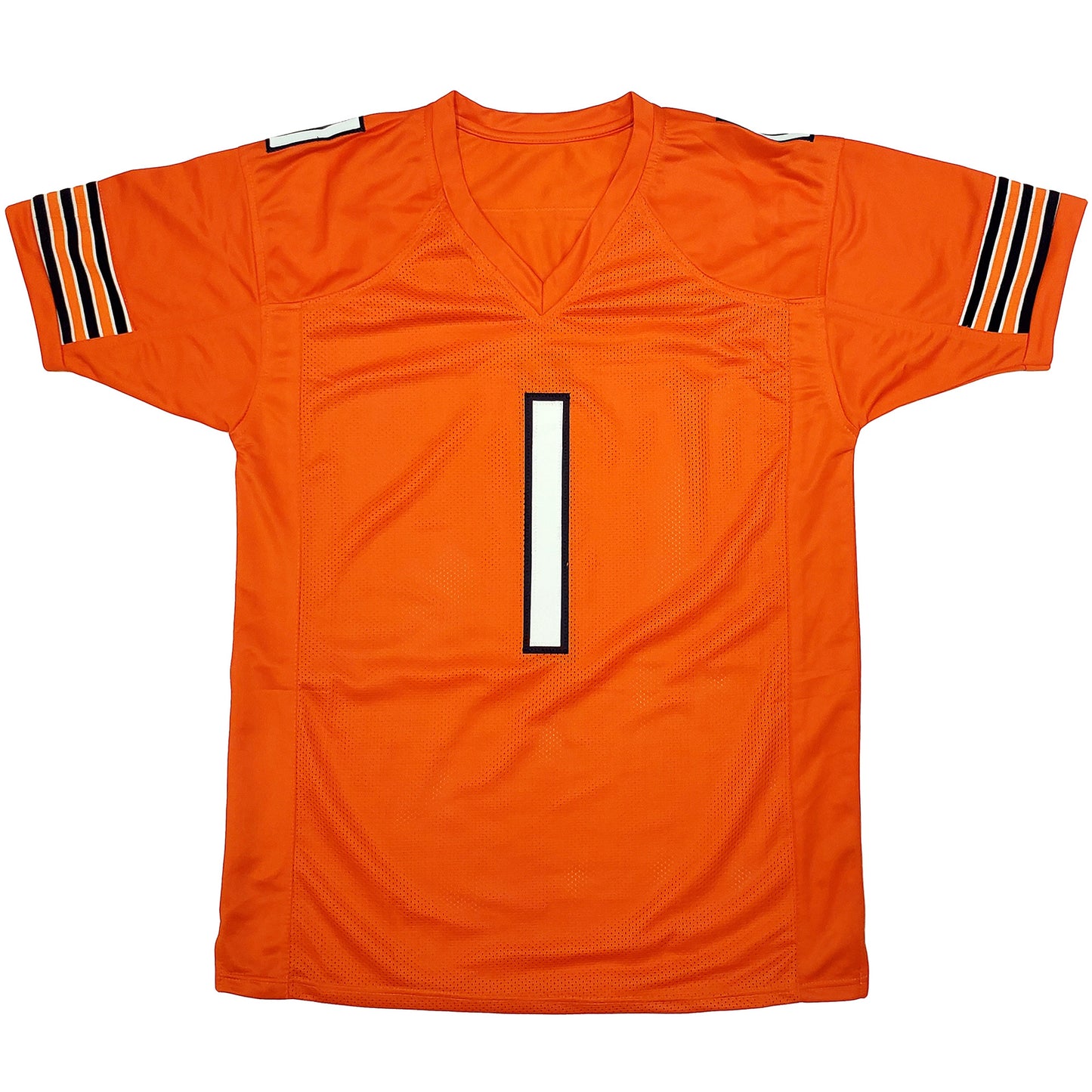 Justin Fields Autographed Chicago (Orange #1) Custom Jersey – Beckett