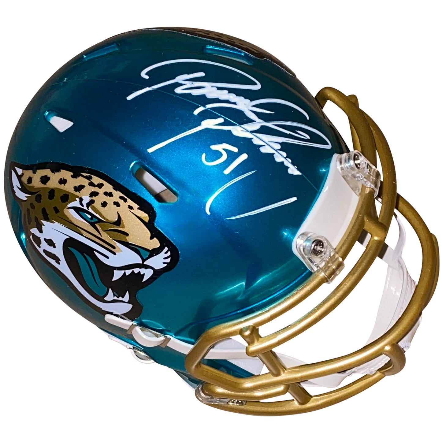Paul Posluszny Autographed Jacksonville Jaguars (FLASH Alternate) Mini Helmet