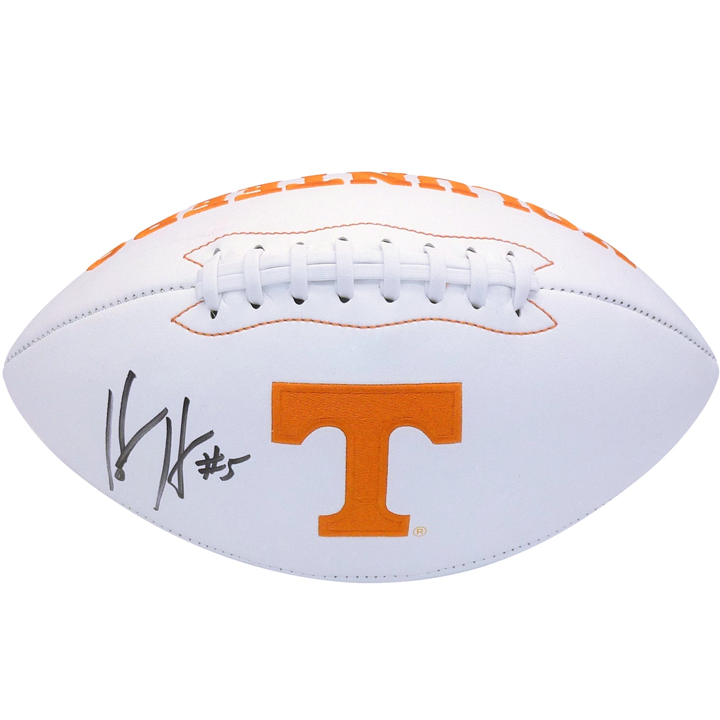 Hendon Hooker Autographed Tennessee Vols Logo Football – JSA