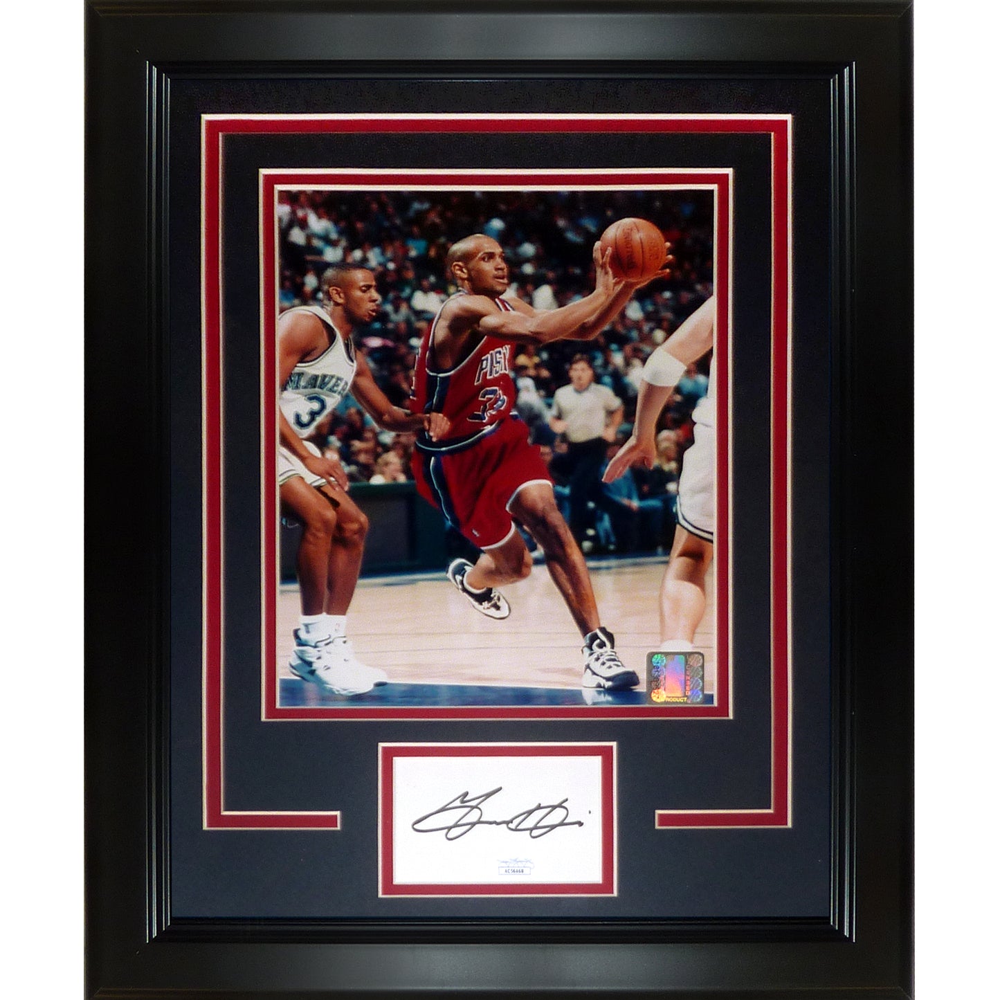 Grant Hill Autographed Detroit Pistons Signature Series Frame - JSA