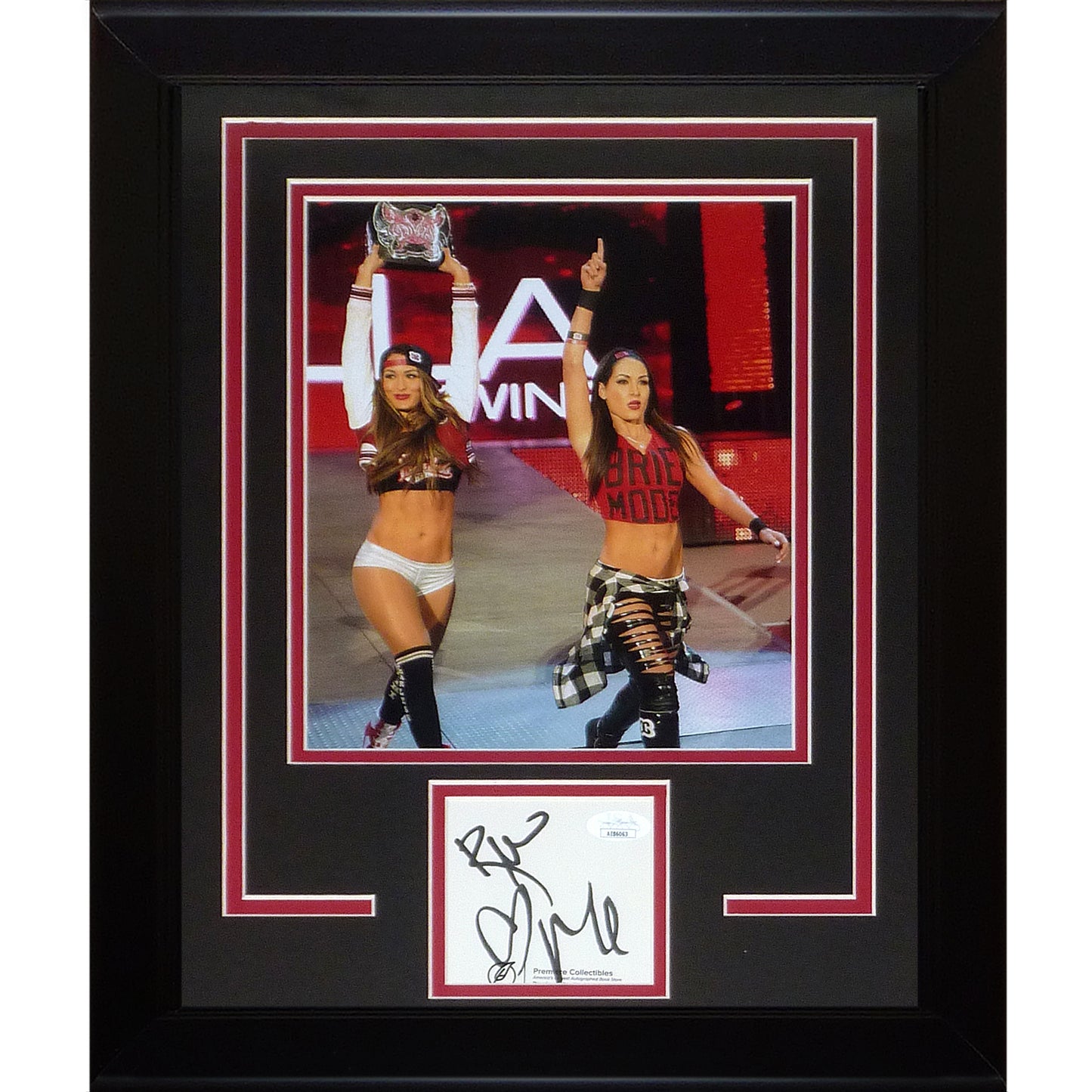 Bella Twins Brie Bella And Nikki Bella Autographed WWE Wrestling “Signature Series” Frame – JSA