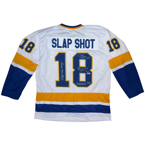 Hanson Brothers Autographed Slap Shot Movie Chiefs (White #18