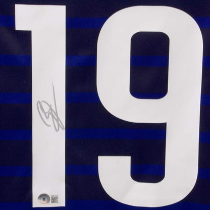 Karim Benzema Autographed France (Blue and Black #19) Soccer Jersey - Beckett
