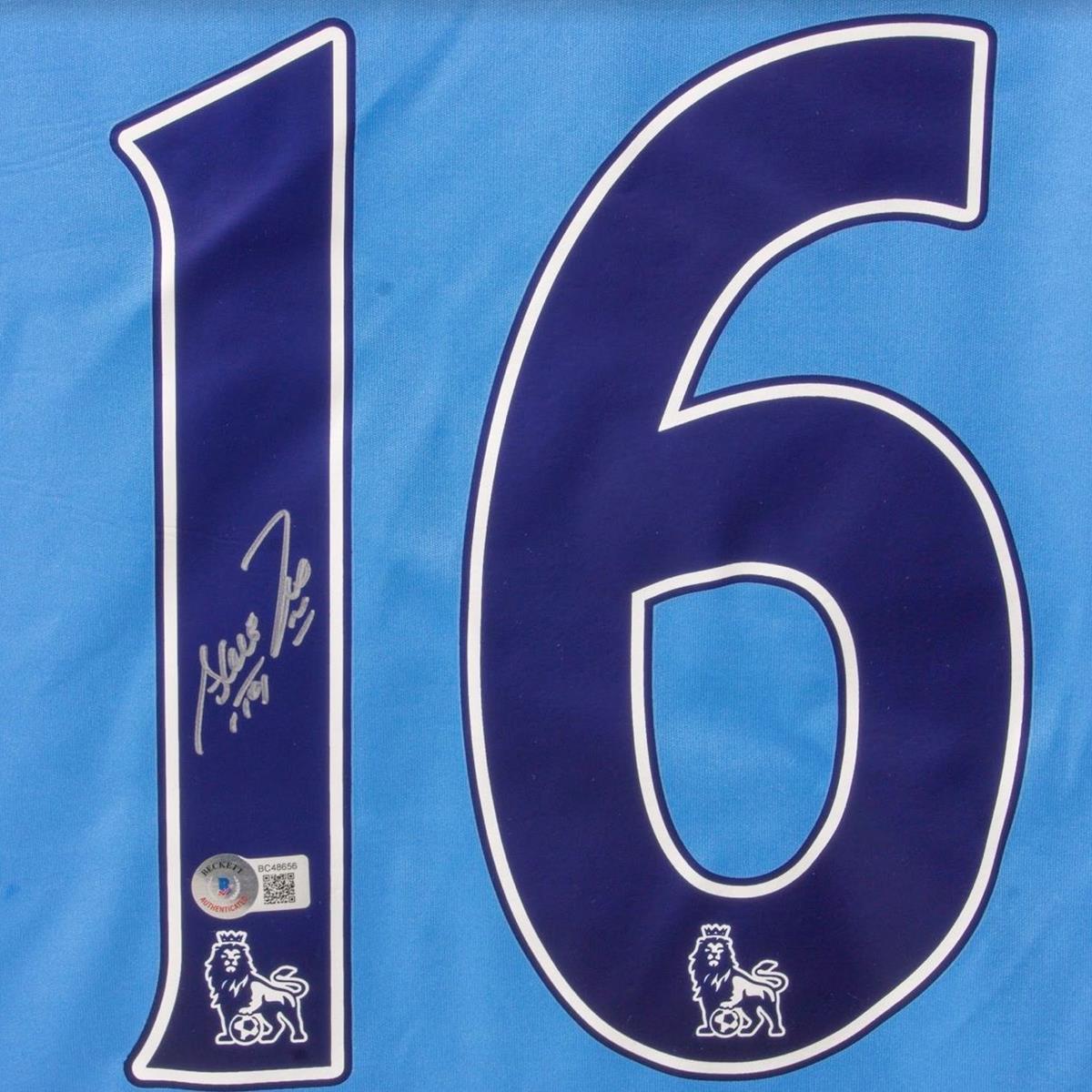 Kun Aguero Autographed Manchester City Soccer Jersey - BAS