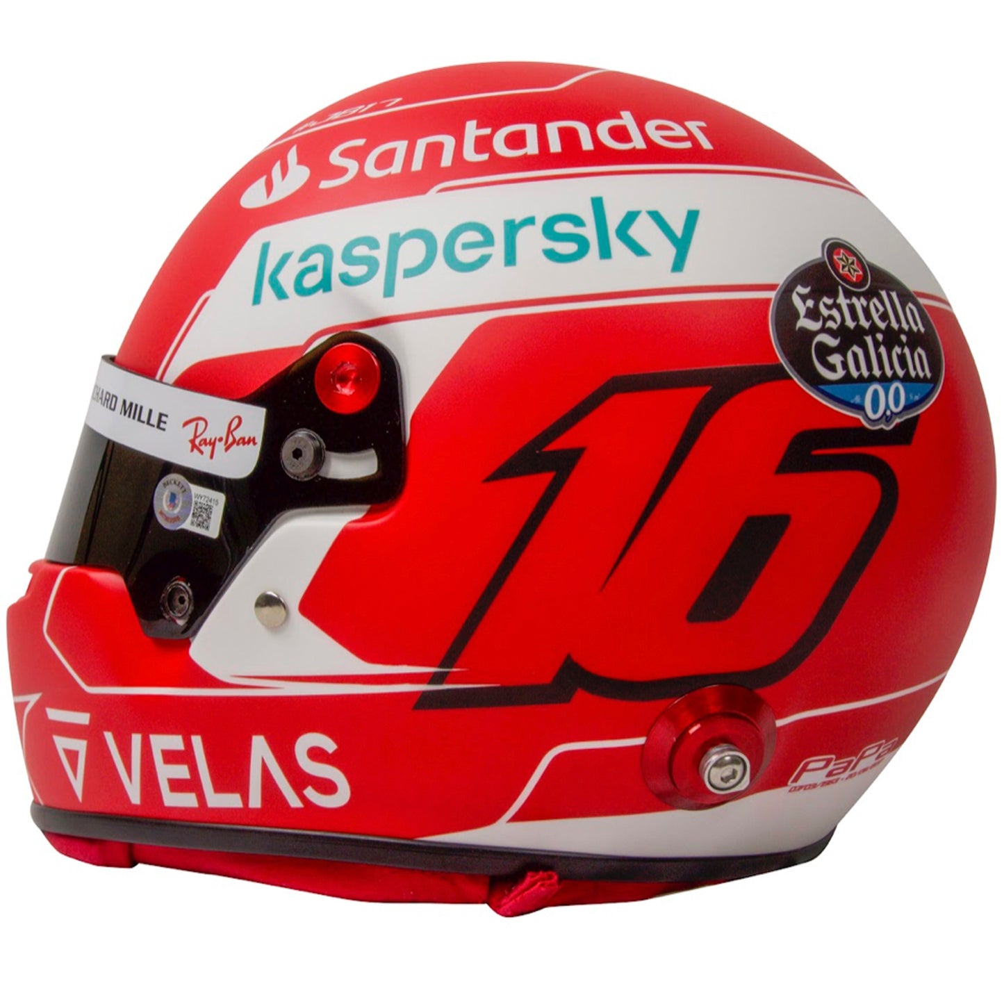 Charles Leclerc Autographed F1 Mini Ferrari Helmet - BAS