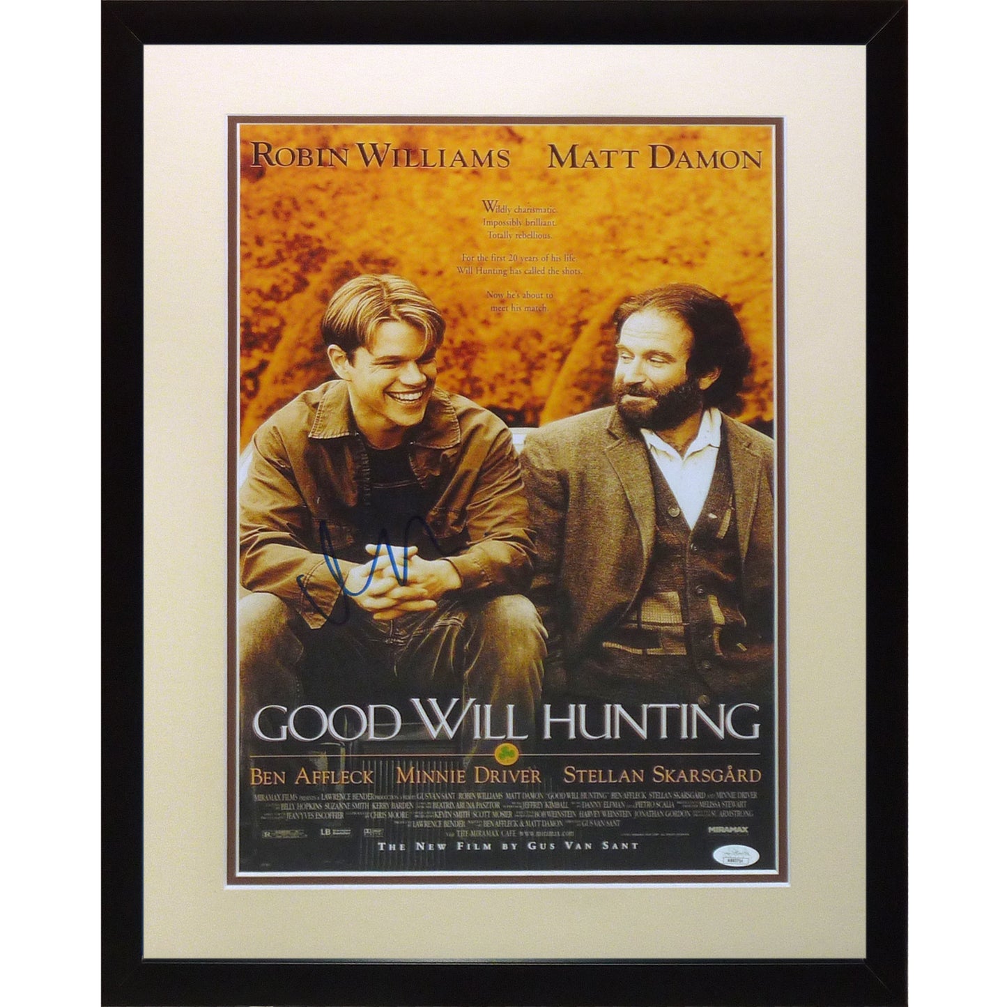 Matt Damon Autographed Good Will Hunting Deluxe Framed 12x18 Movie Poster - JSA